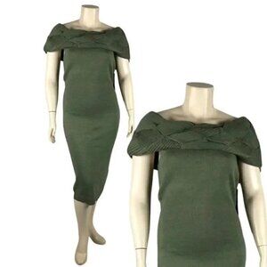 Off-The-Shoulder Midi Sweater Dress NWT 1X